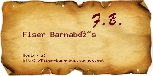 Fiser Barnabás névjegykártya