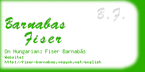 barnabas fiser business card